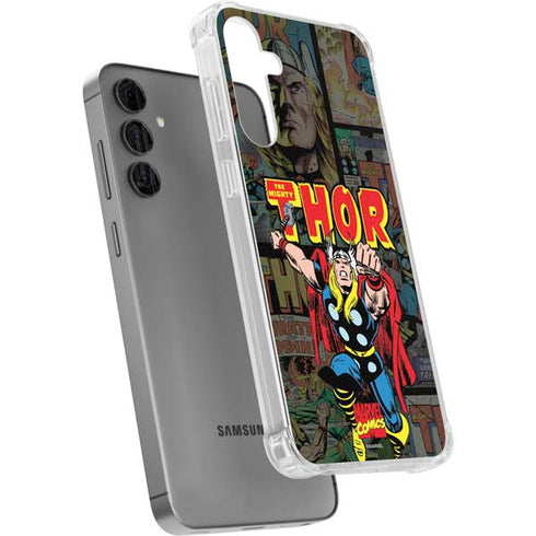 Marvel Classic Comics The Mighty Thor Vintage Galaxy S24 Plus Clear Case